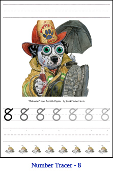 Dog Number Tracer Eight – Dalmation Fire-House Mascot